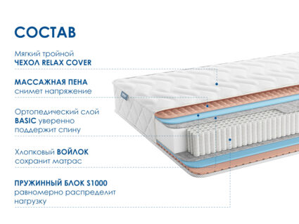 Матрас Димакс Relmas Foam S1000 43